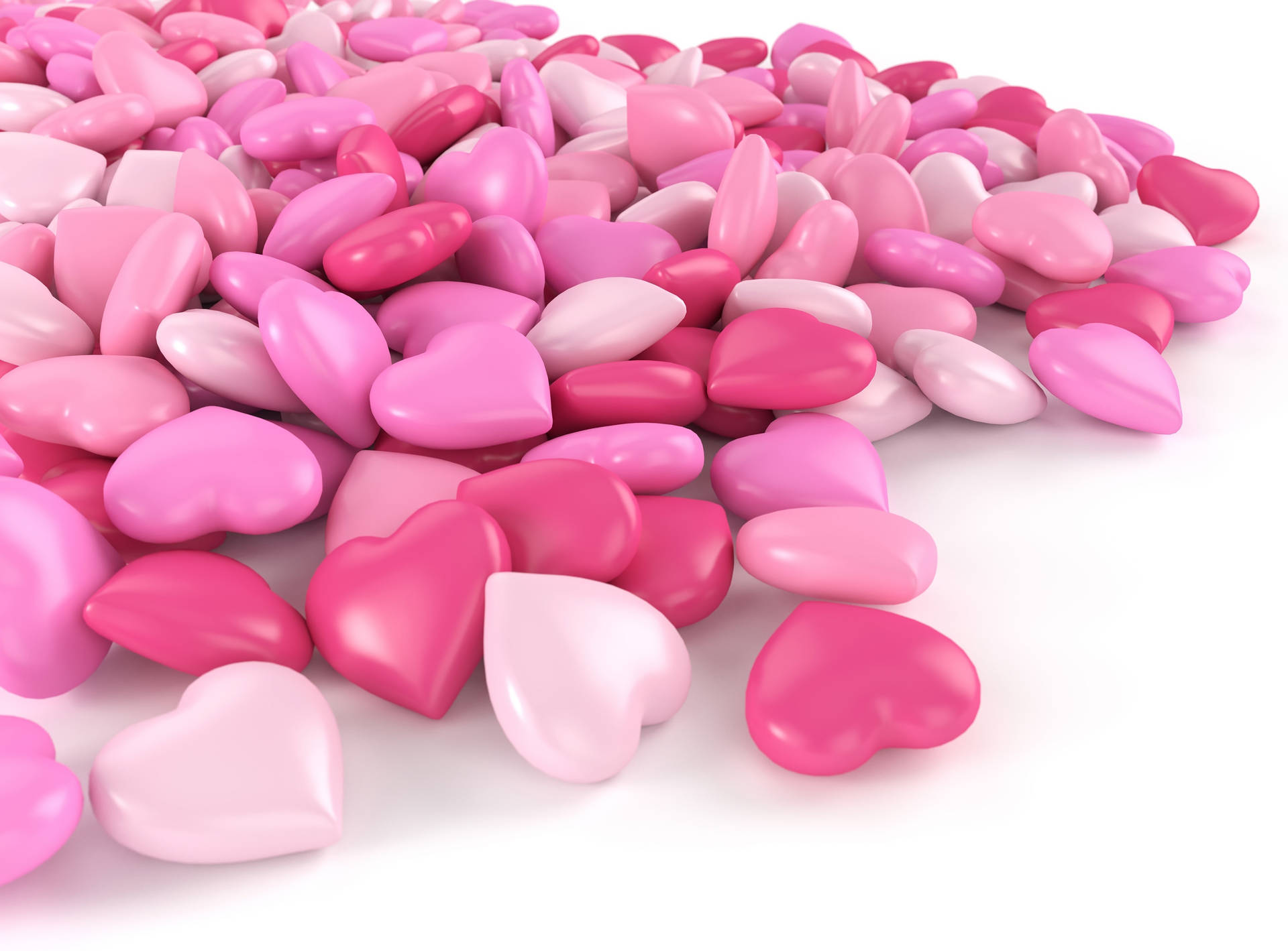 Pink Heart Stones Background