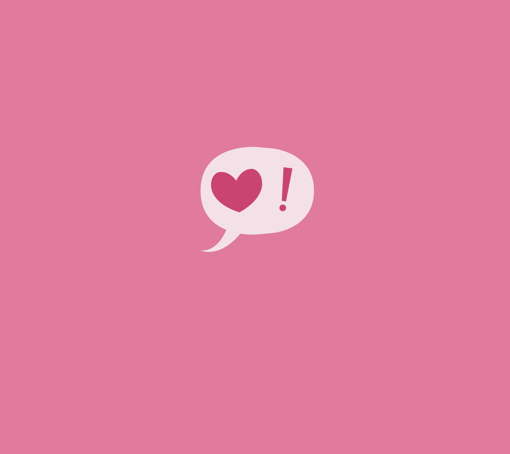 Pink Heart Thought Bubble Background