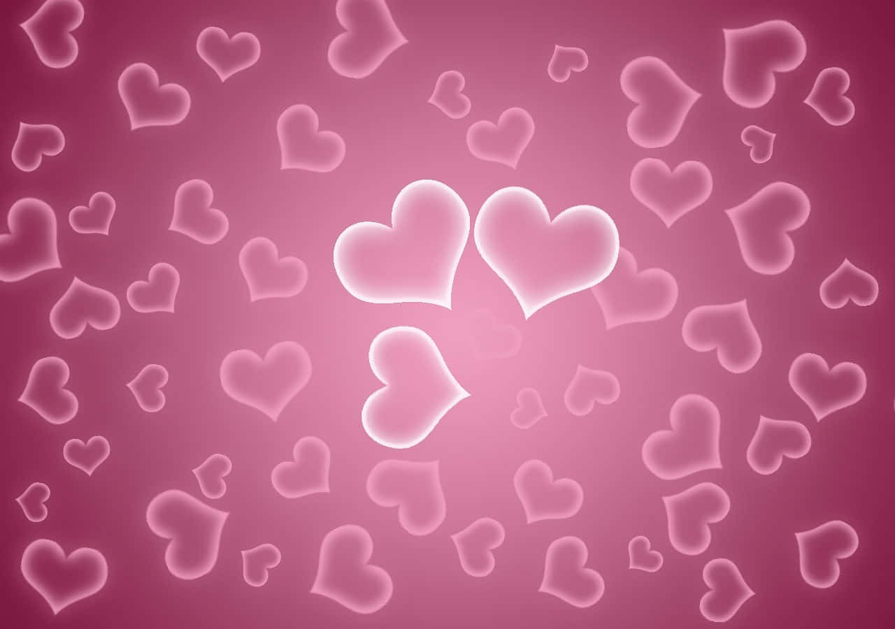 Pink Hearts Background Background