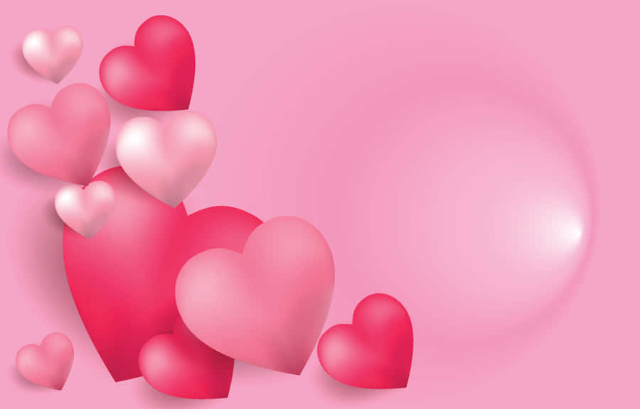 Pink Hearts Background Background