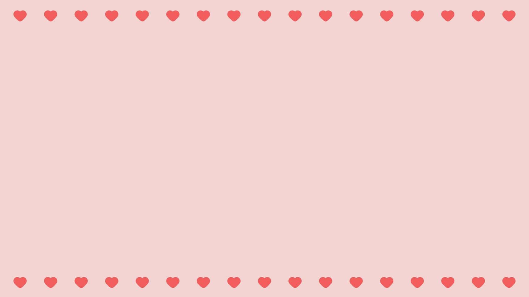 Pink Hearts Border Background Background