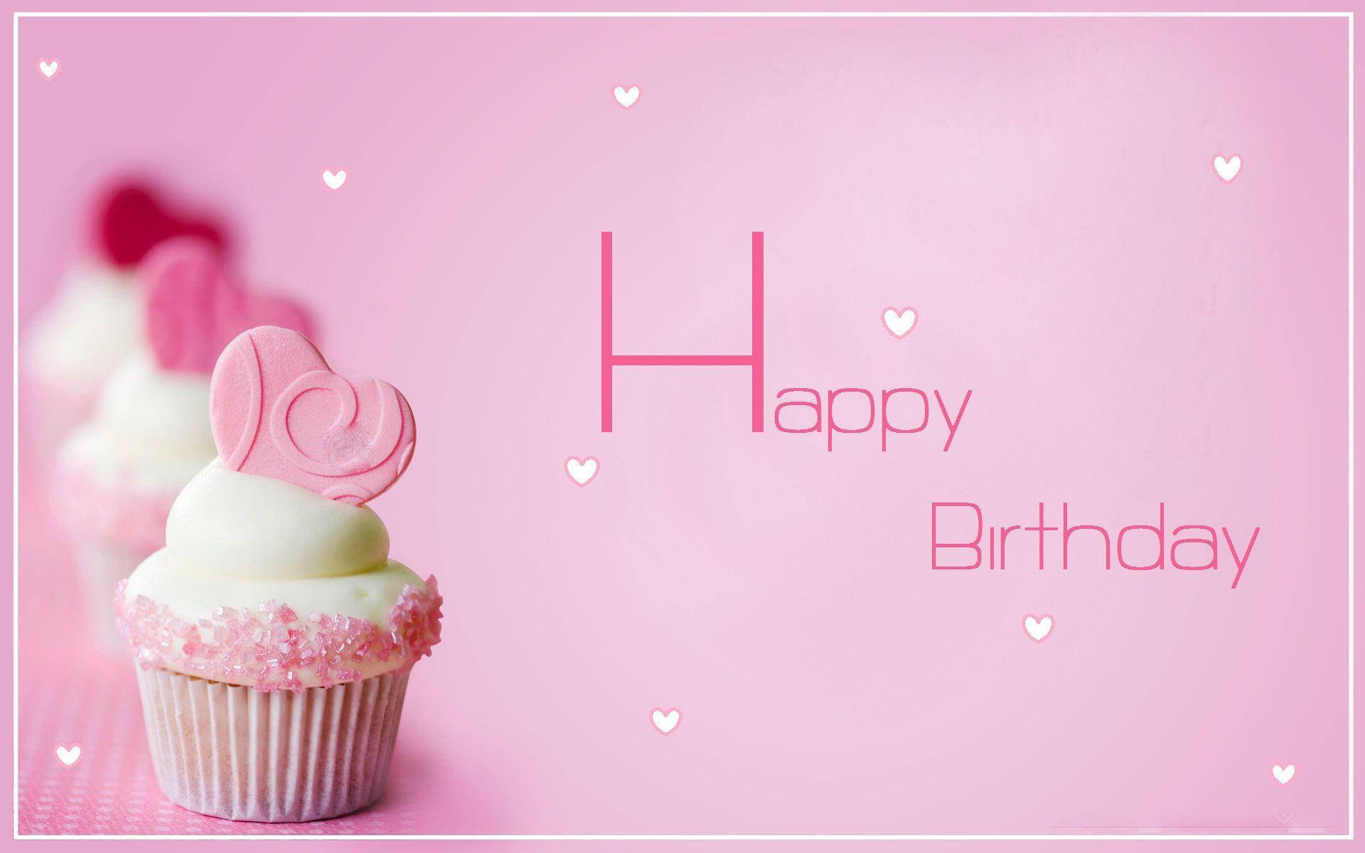 Pink Hearts Happy Birthday Background Background