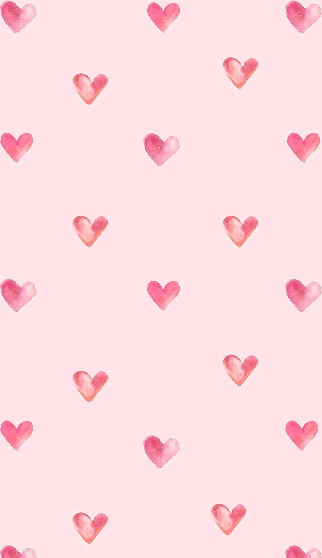 Pink Hearts On A Pink Background