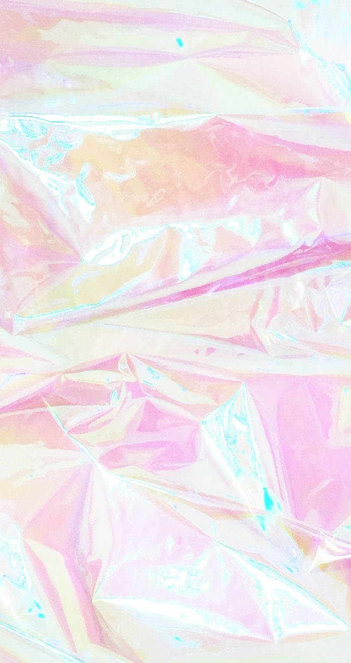 Pink Holographic Marble Iphone Background