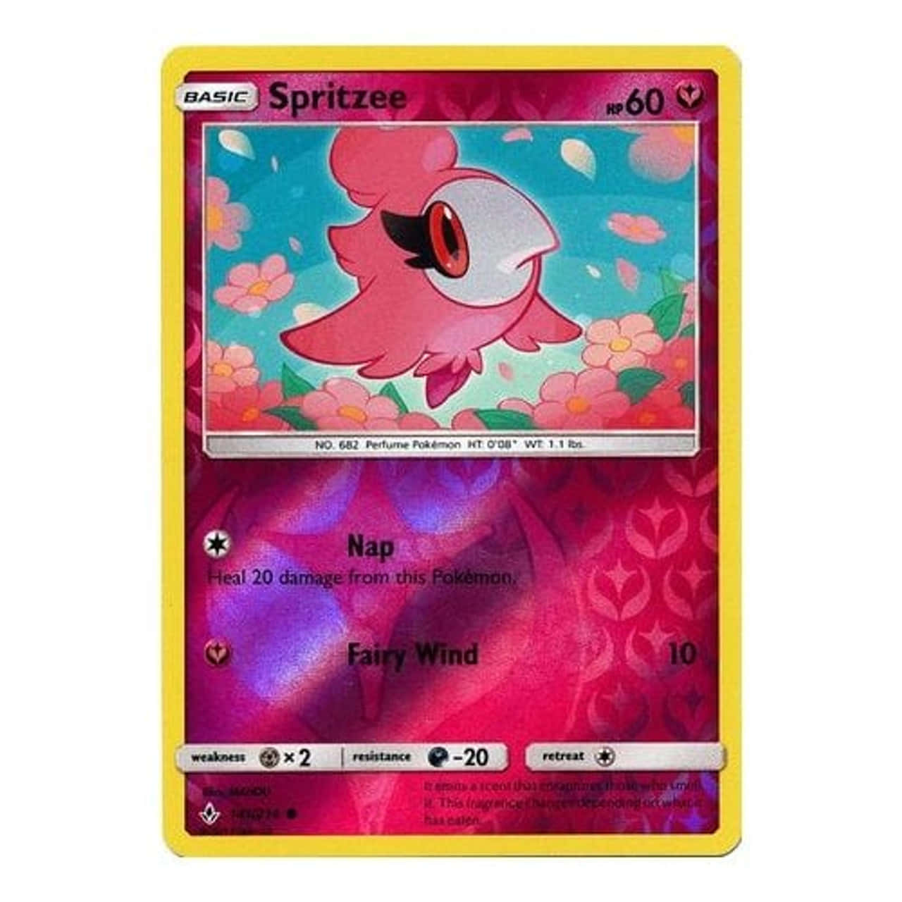 Pink Holographic Spritzee Trading Card Background