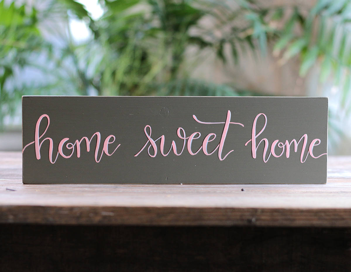 Pink Home Sweet Home Sign Board Background