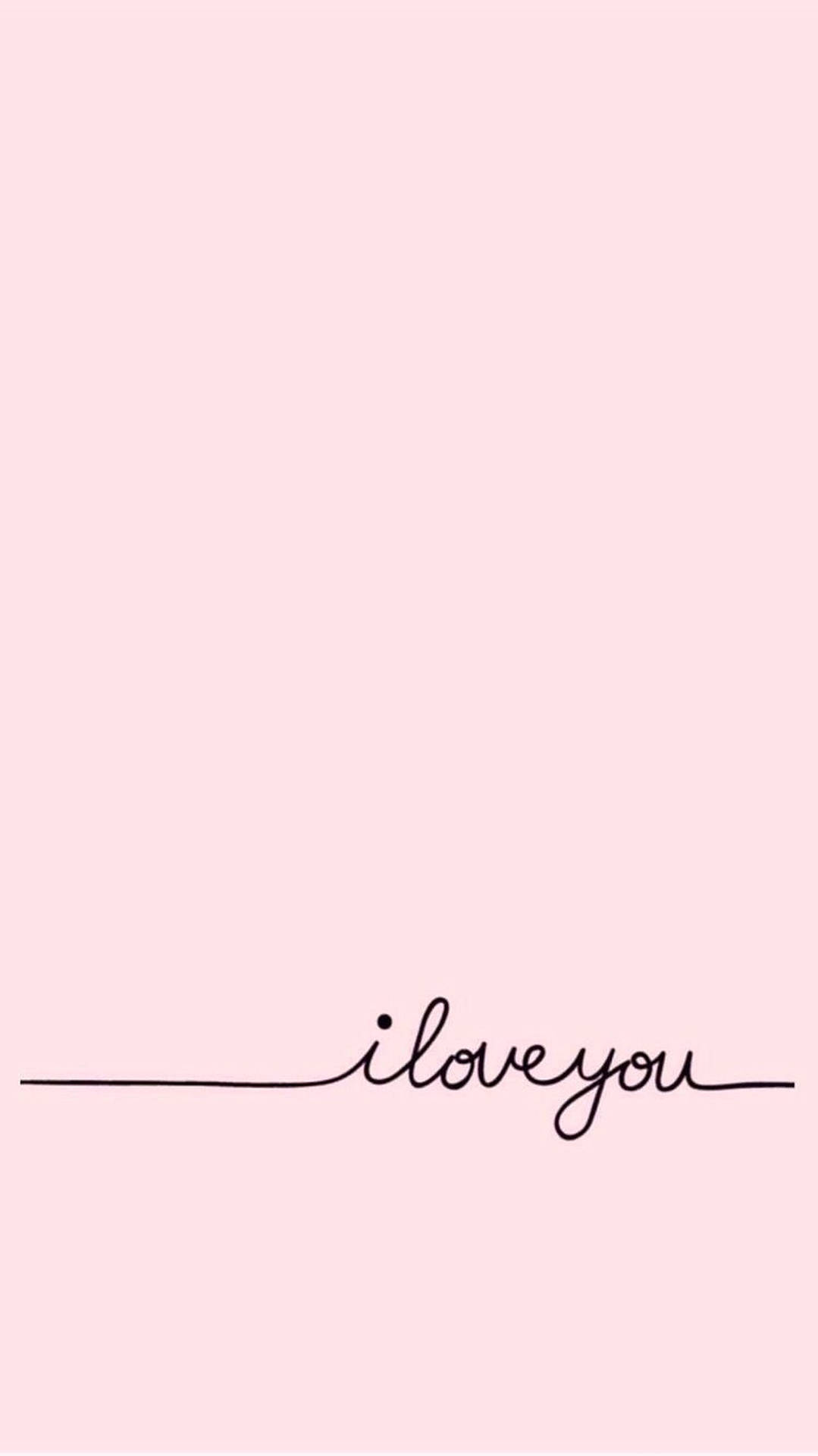Pink I Love You Background
