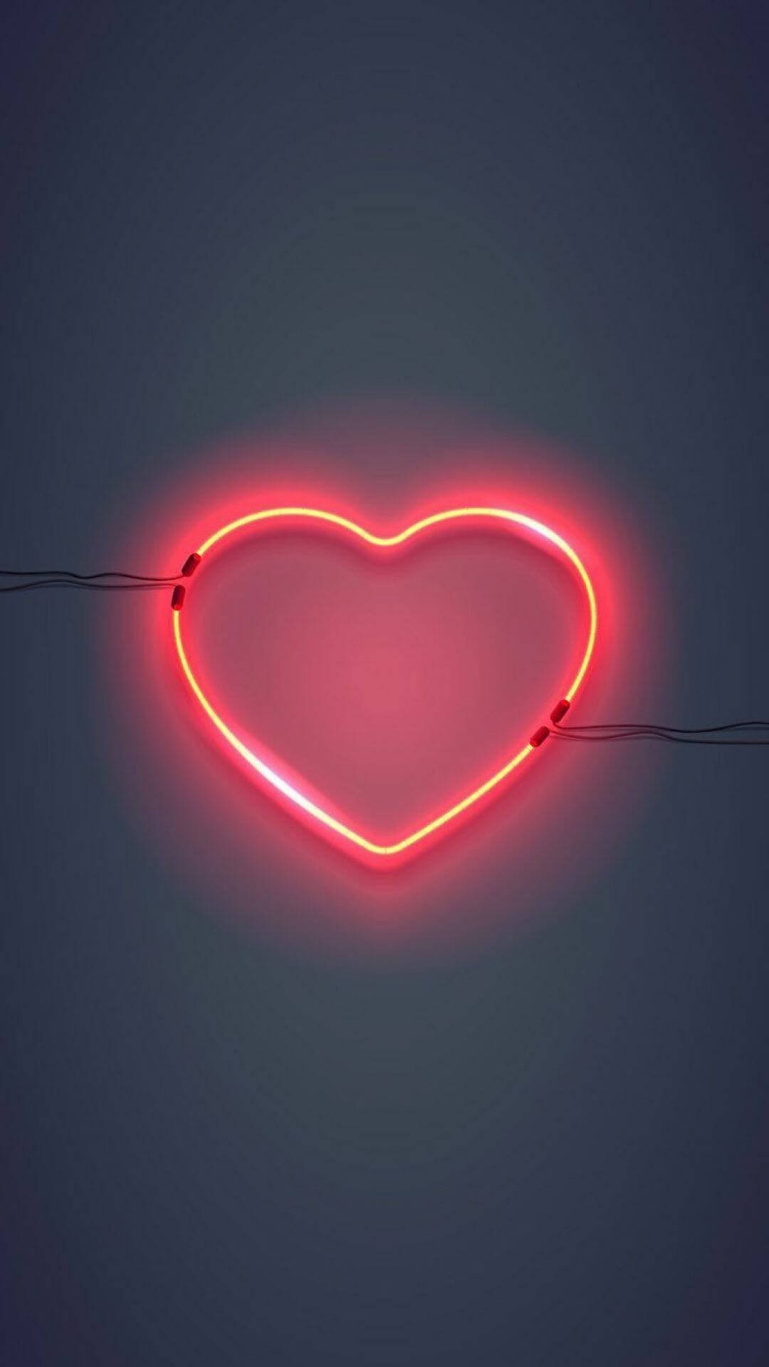 Pink Iphone Xr Led Heart Background