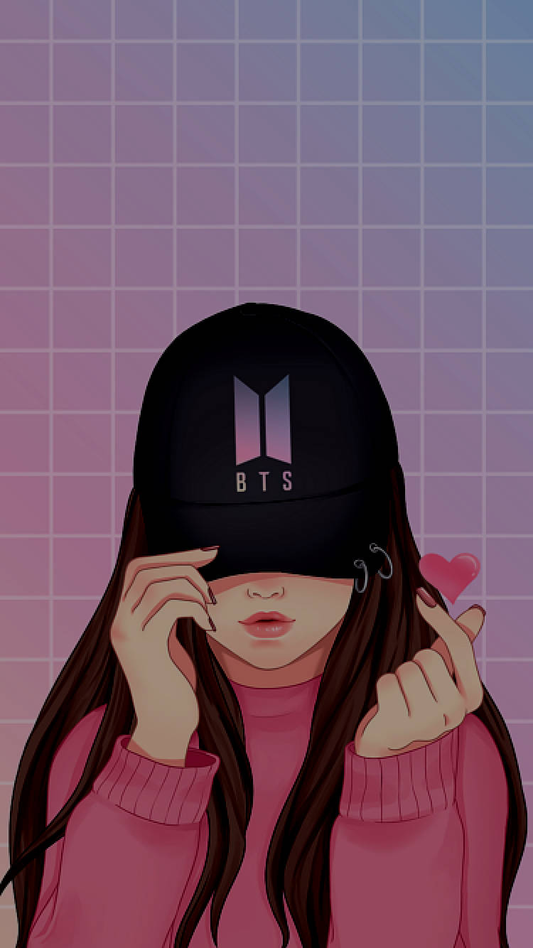 Pink Jacket Bts Army Girl Background