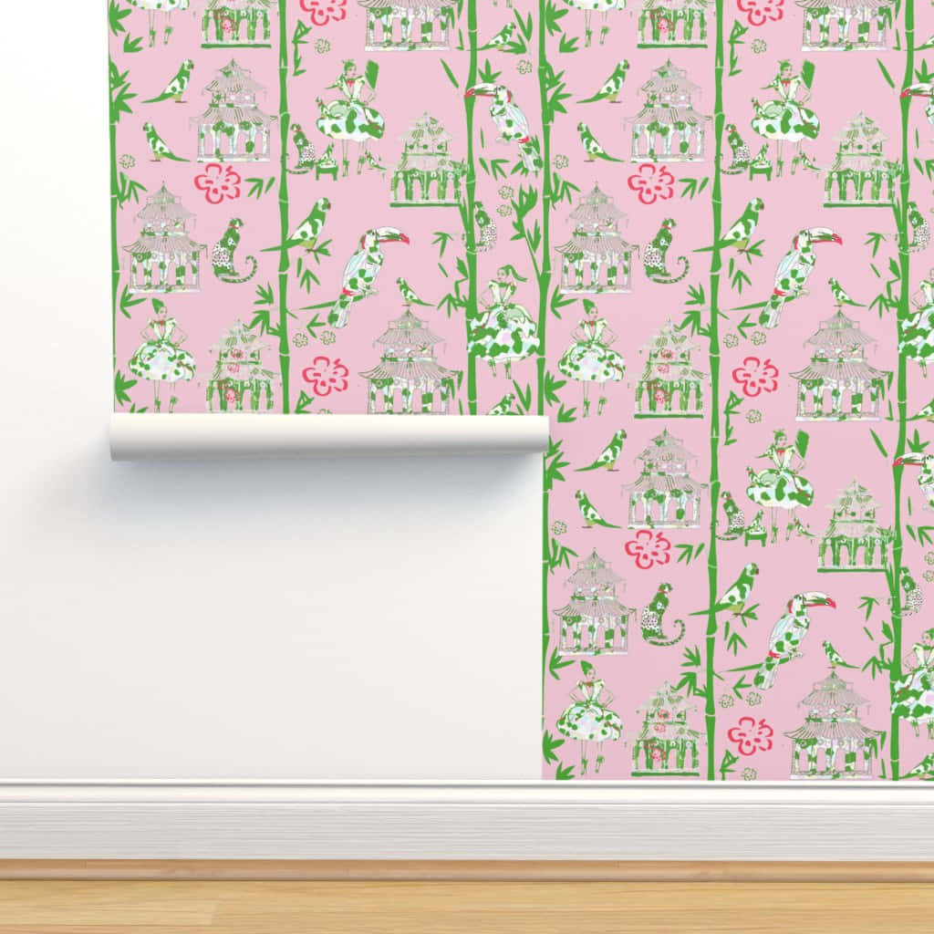 Pink Jaded Color Wallpaper On Wall Background