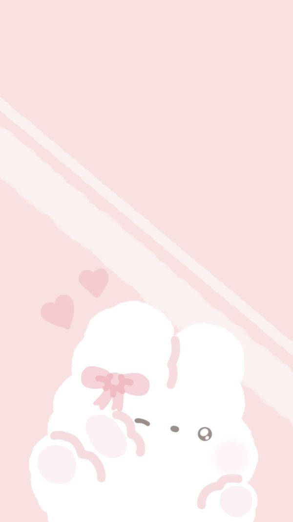 Pink Kawaii Bunny Background