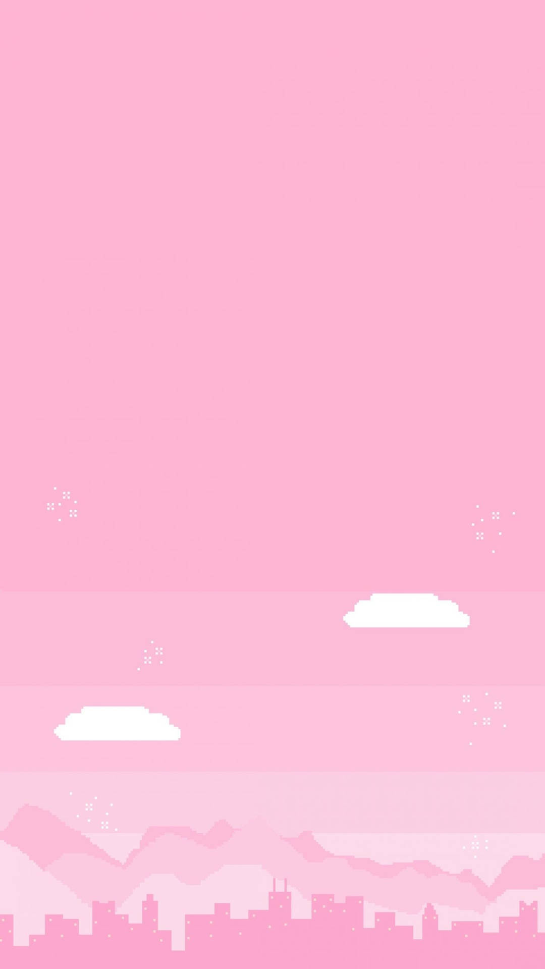 Pink Kawaii City Background