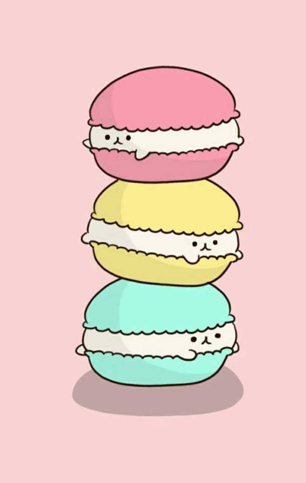 Pink Kawaii Molang Macarons