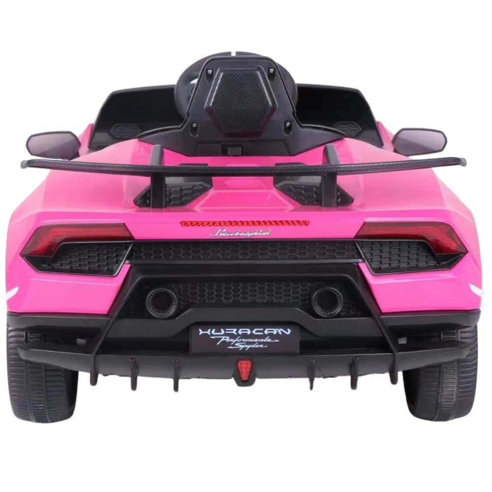 Pink Lamborghini Huracan Rear View Background