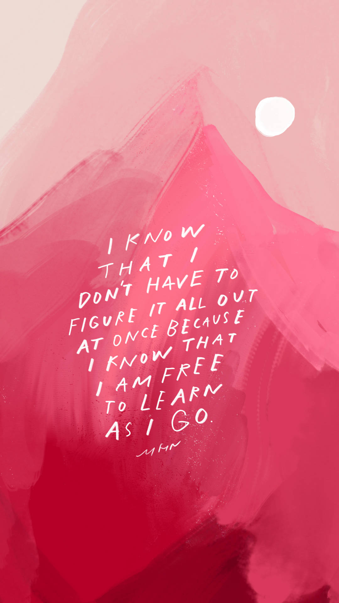 Pink Learn Affirmation Background