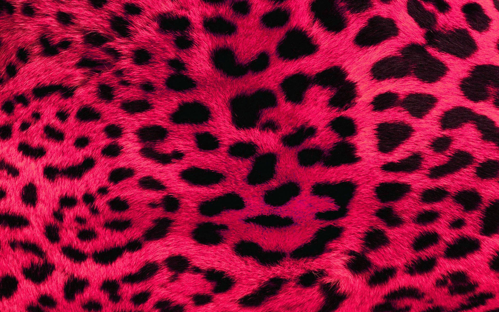 Pink Leopard Print Fur Background