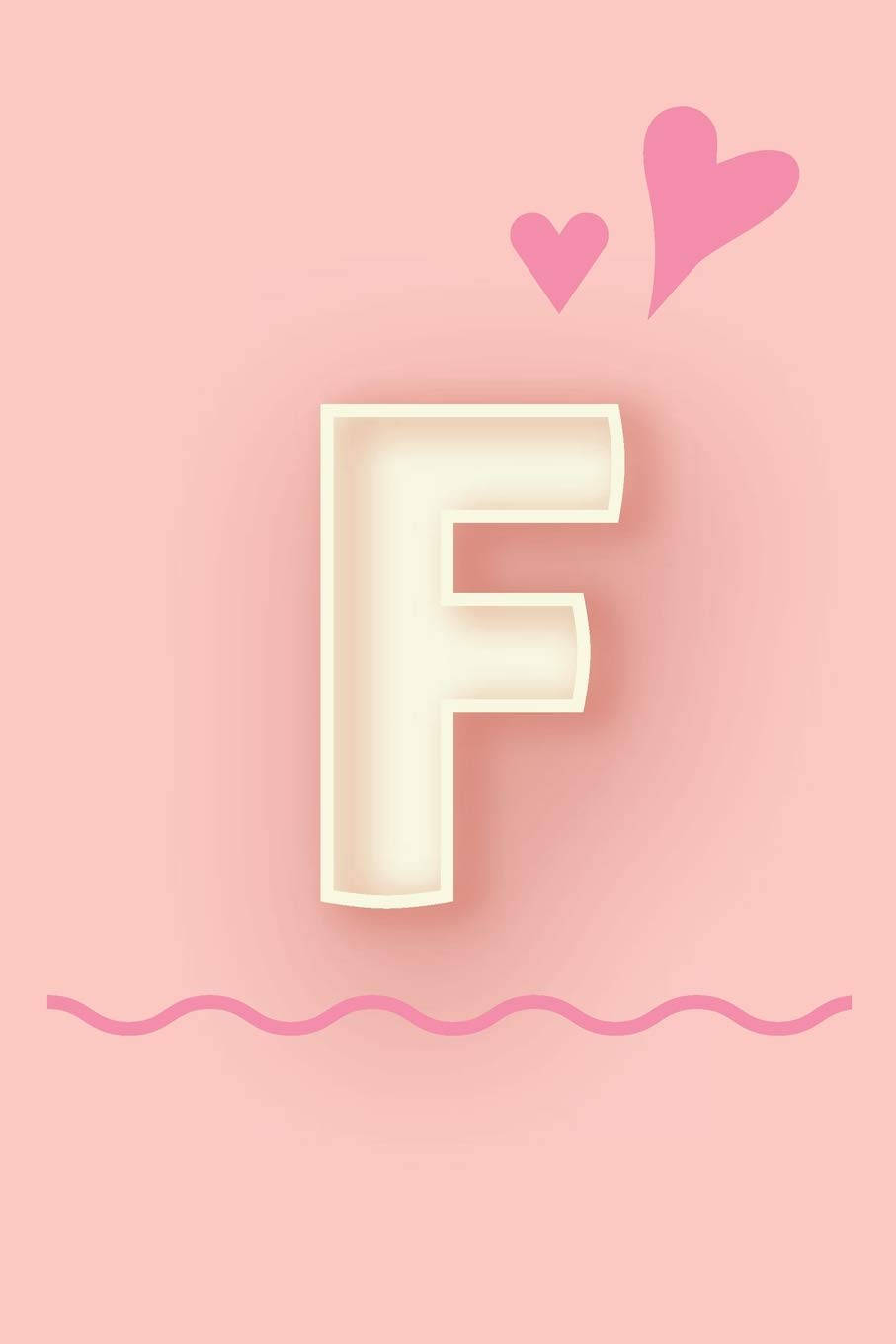 Pink Letter F With Two Hearts Background