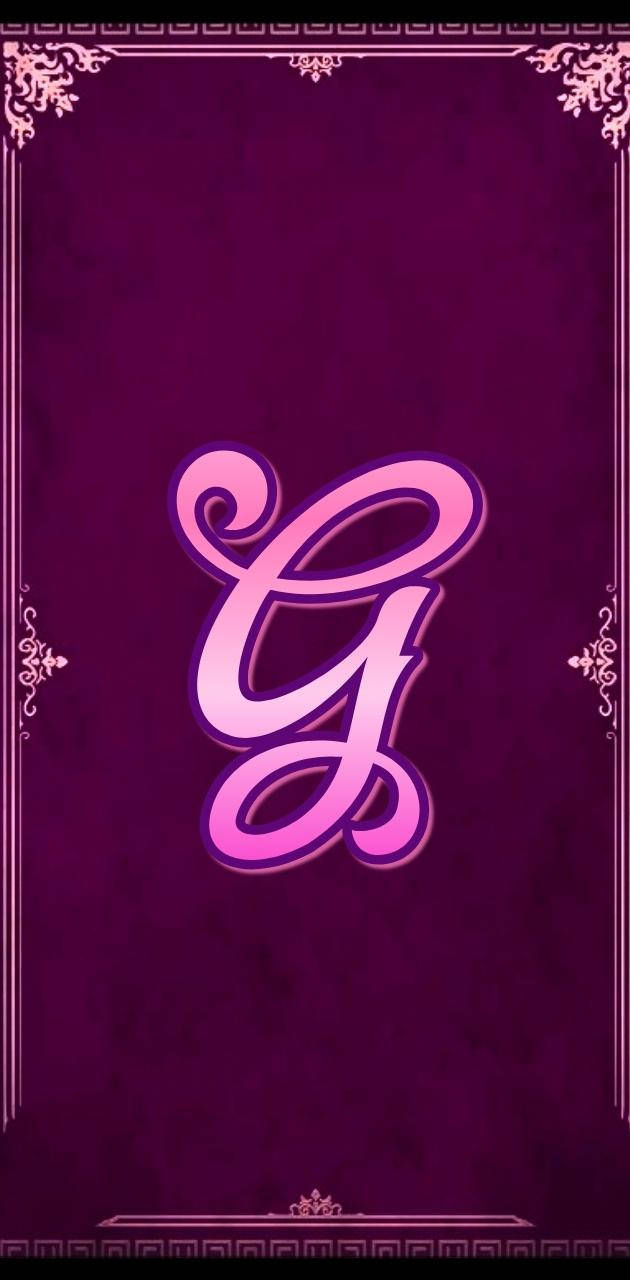 Pink Letter G In Regal Design Background