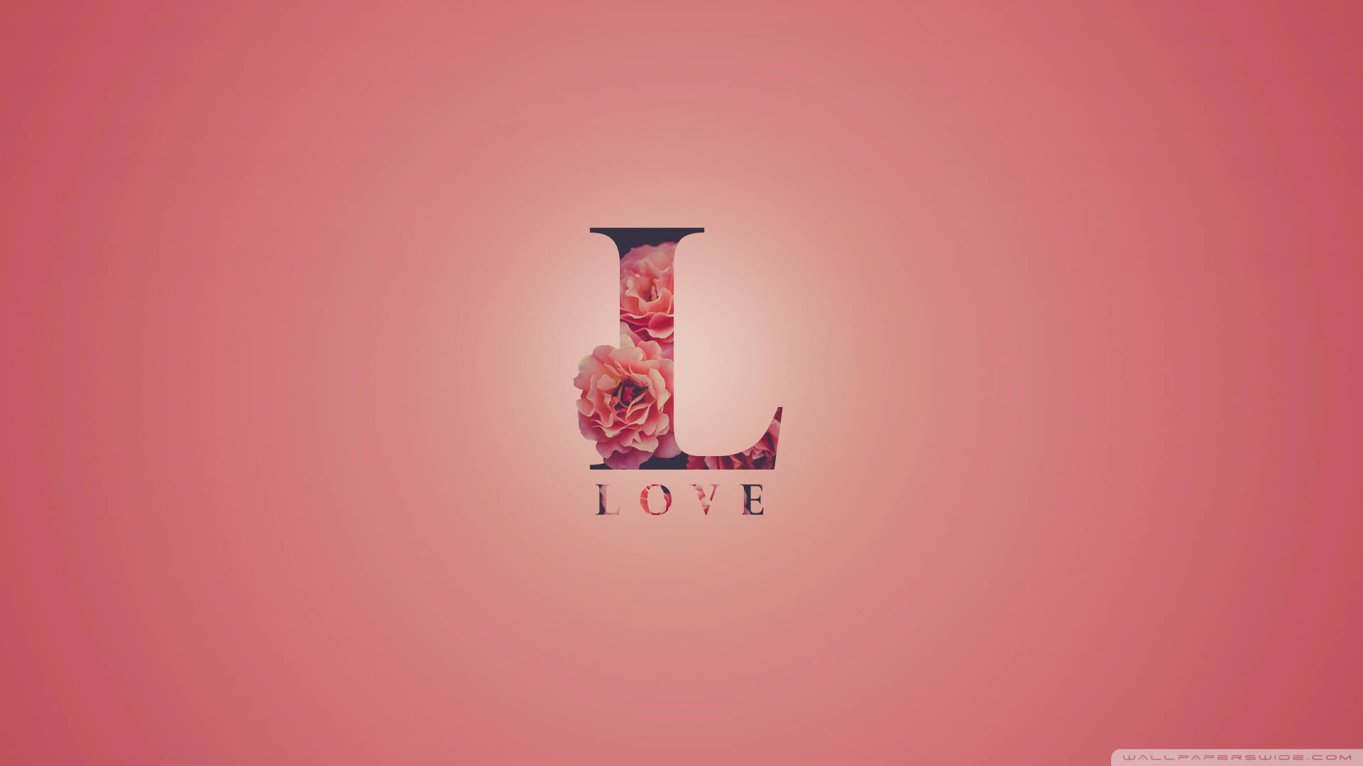 Pink Letter L With Love Background