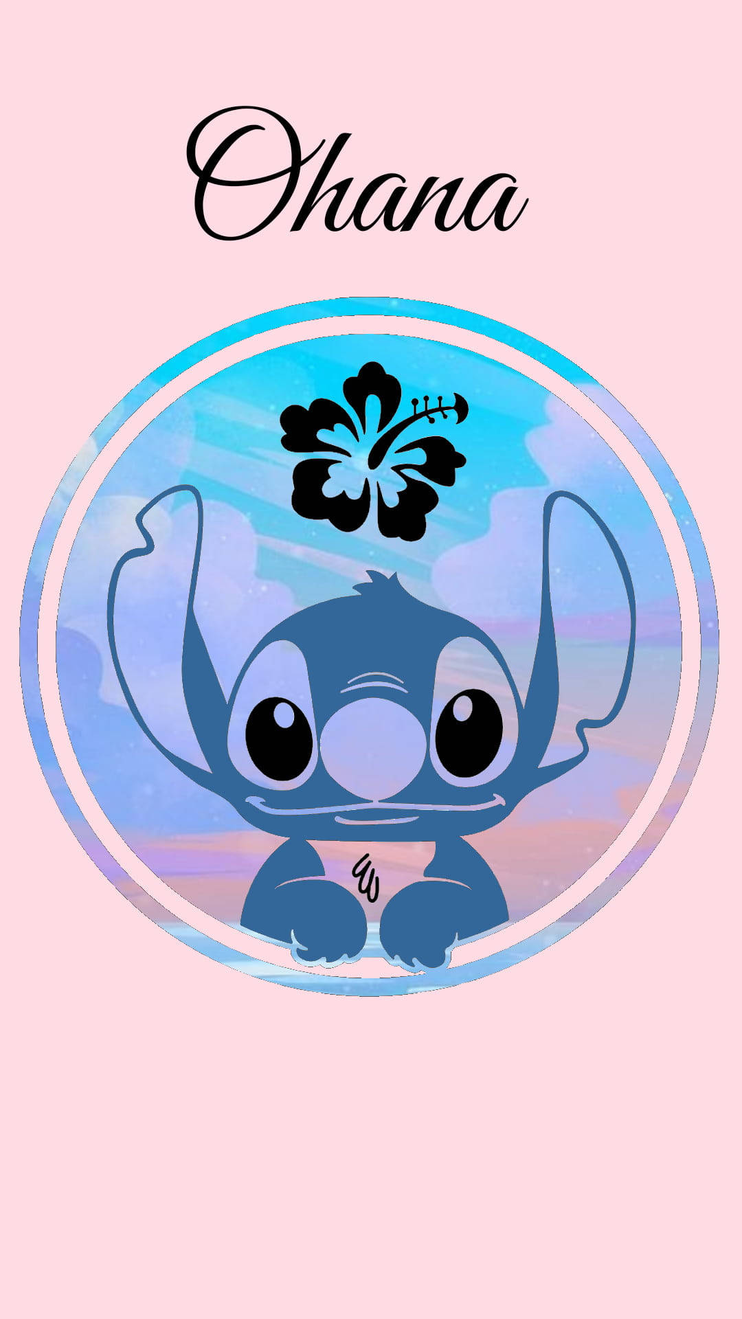 Pink Lilo And Stitch Iphone Ohana Background