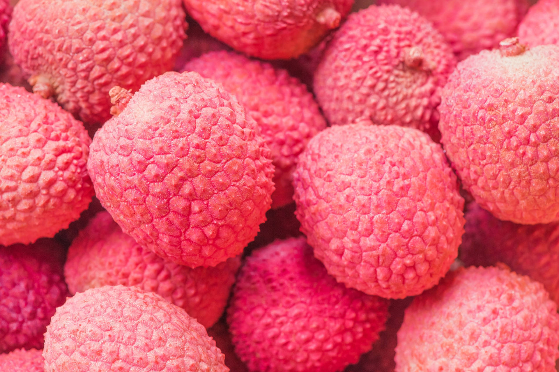 Pink Litchi Or Lychee Background