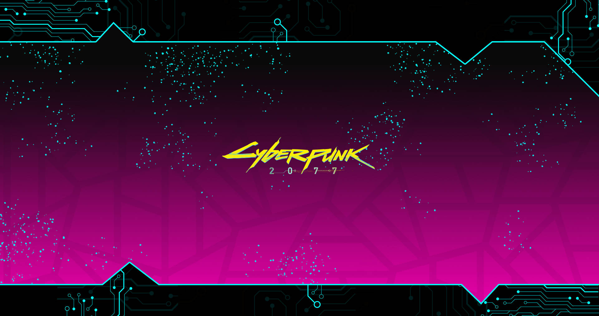 Pink Logo Cyberpunk Desktop Background