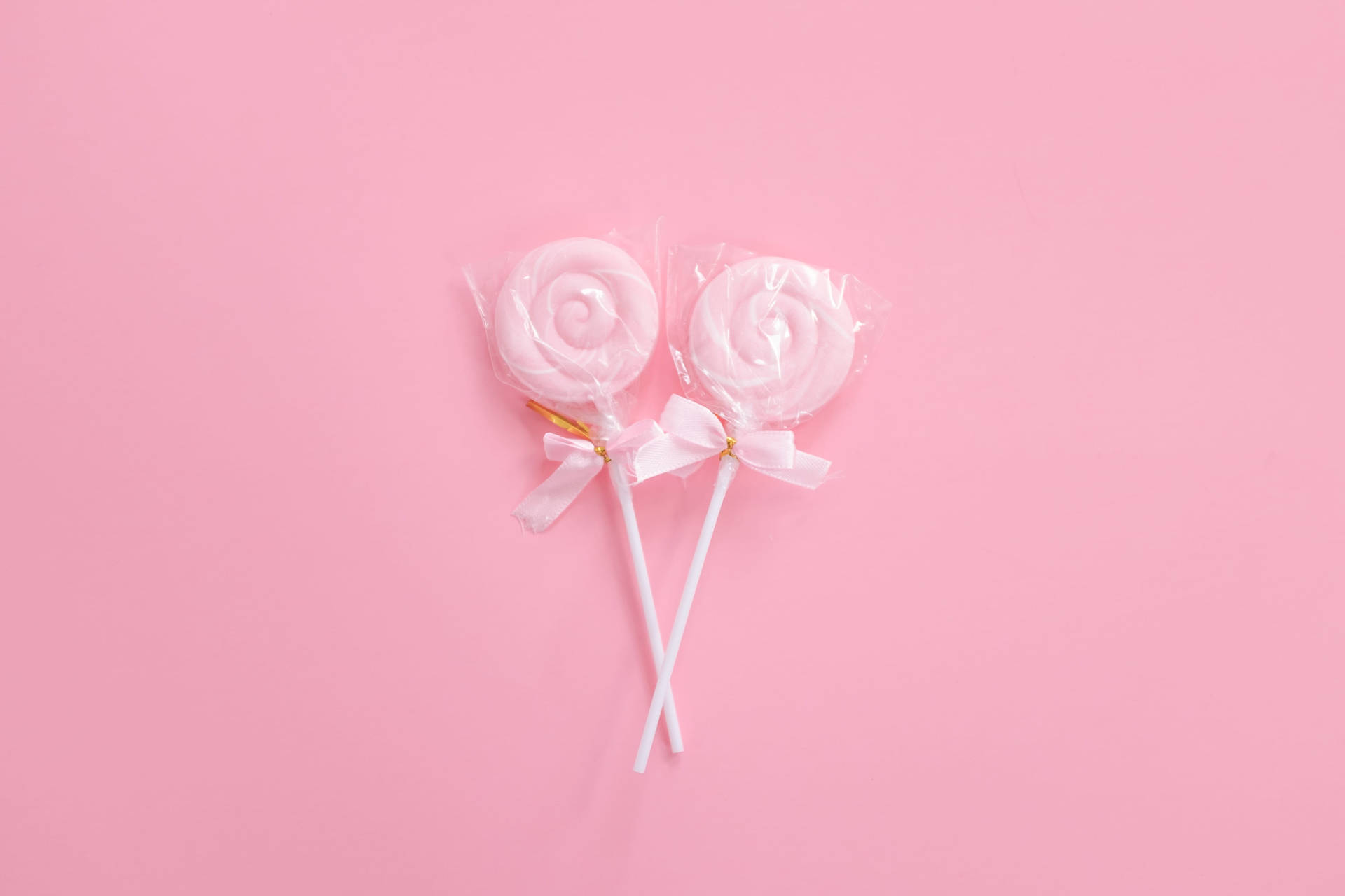 Pink Lollipops Pastels Aesthetic Computer Background