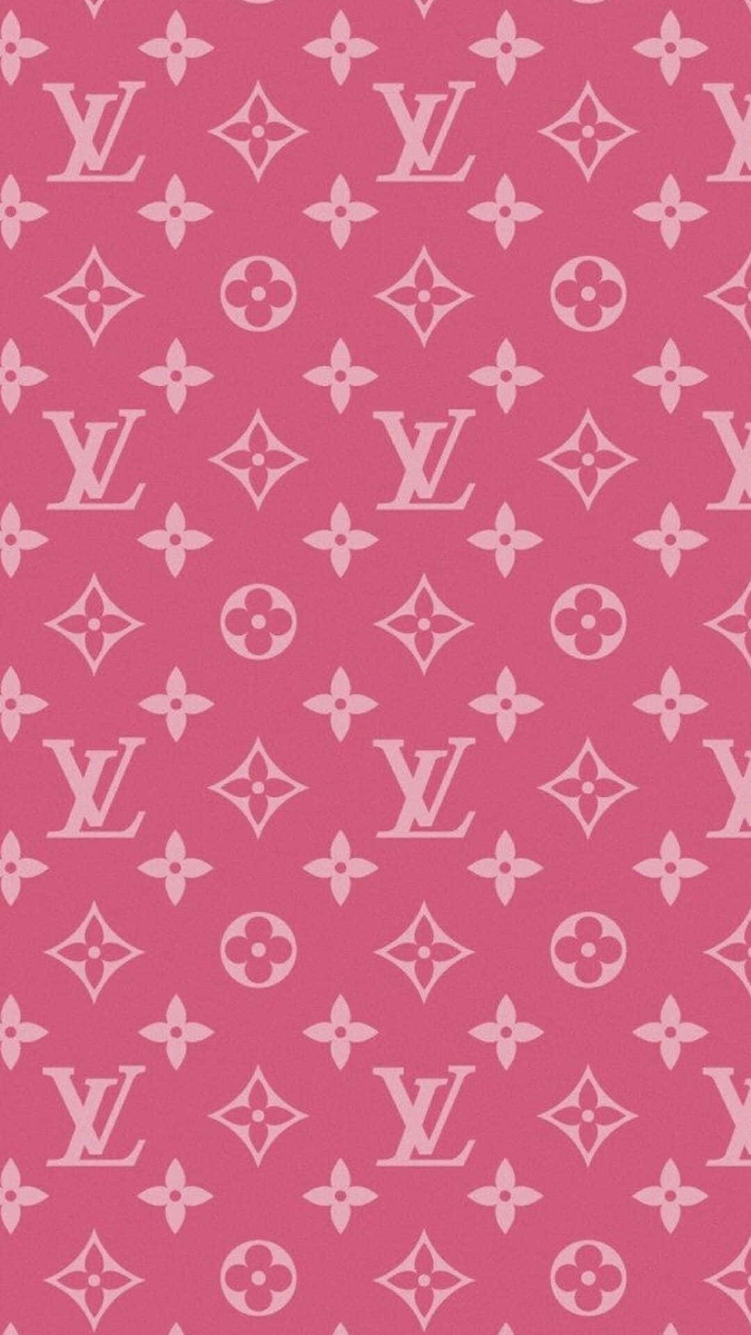 Pink Louis Vuitton Print Background