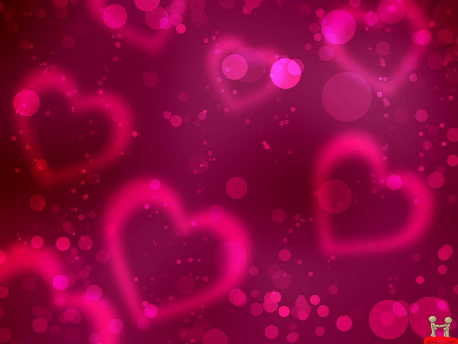 Pink Love Hearts Background Background