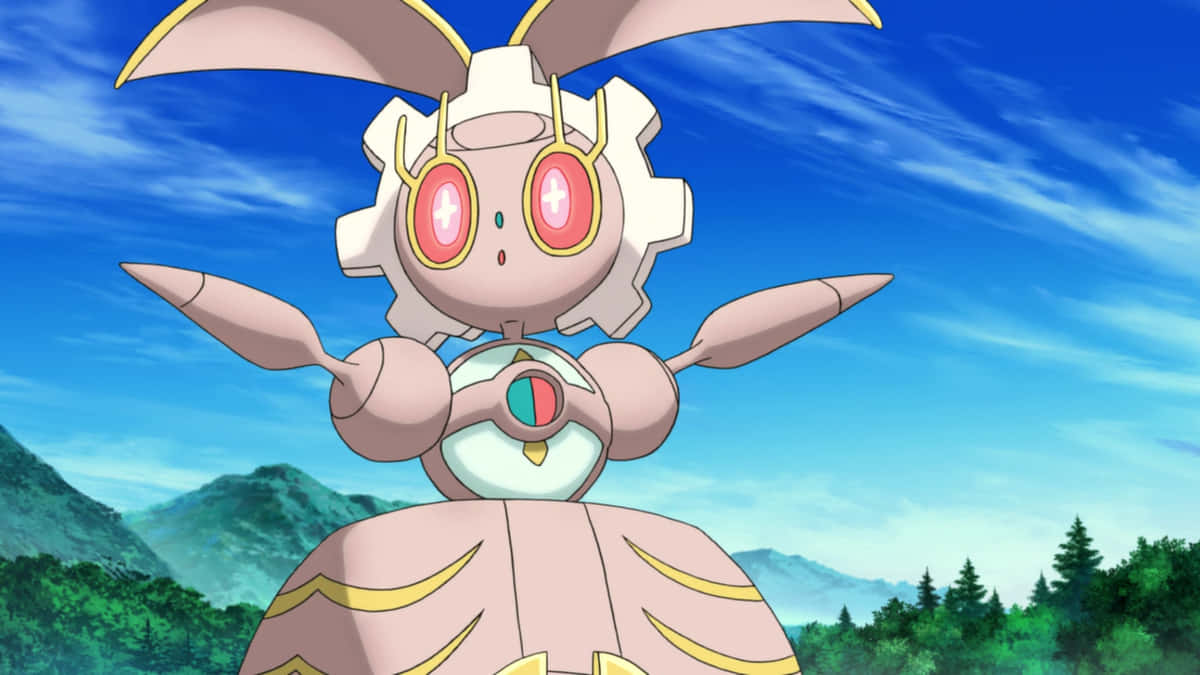 Pink Magearna In The Outdoors Background
