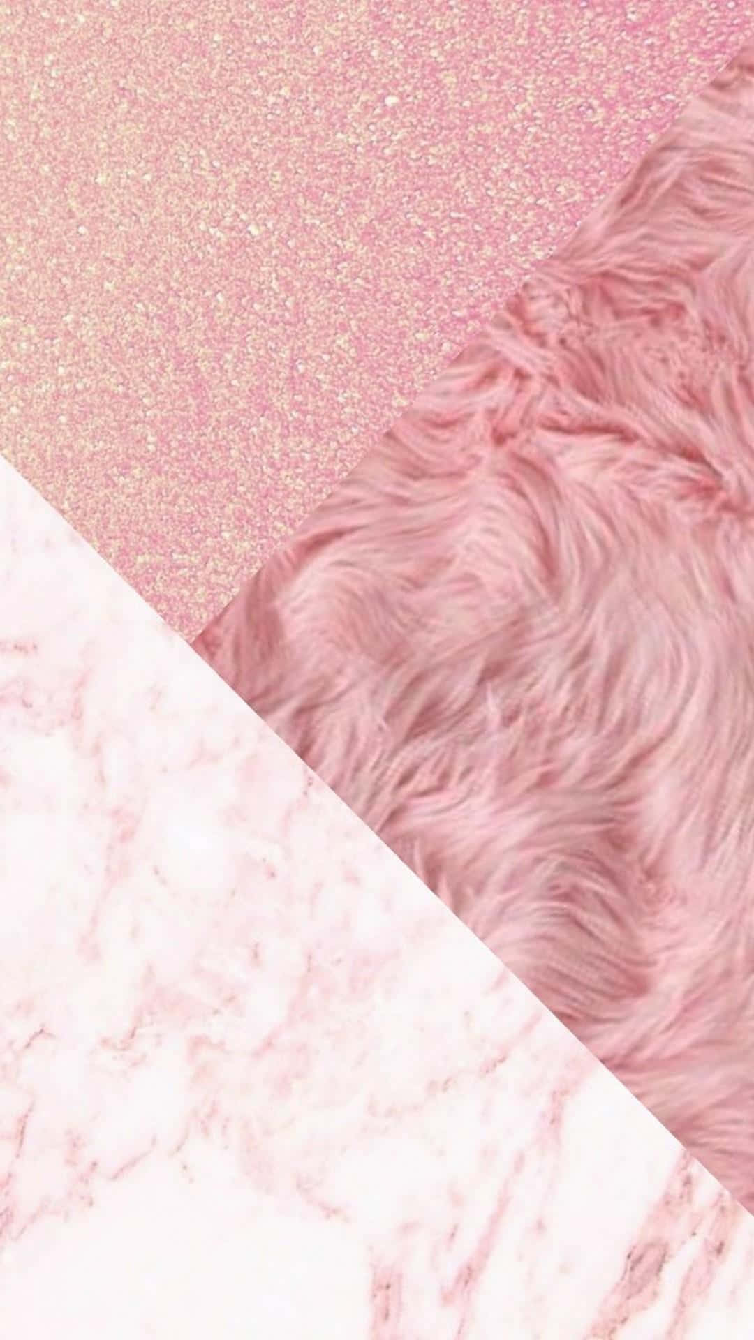 Pink Marble And Pink Fur Wallpaper Background
