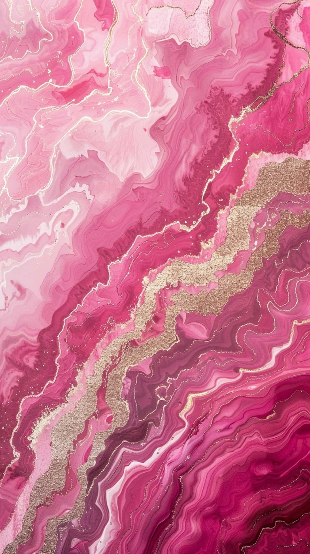 Pink Marble Gold Accents Texture Background
