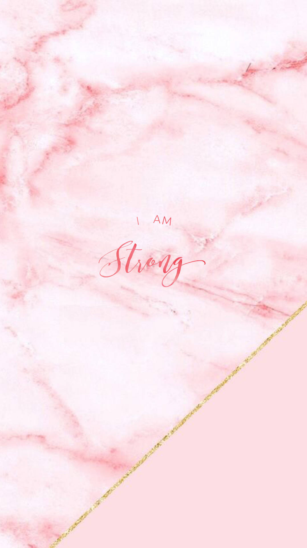 Pink Marble I Am Strong