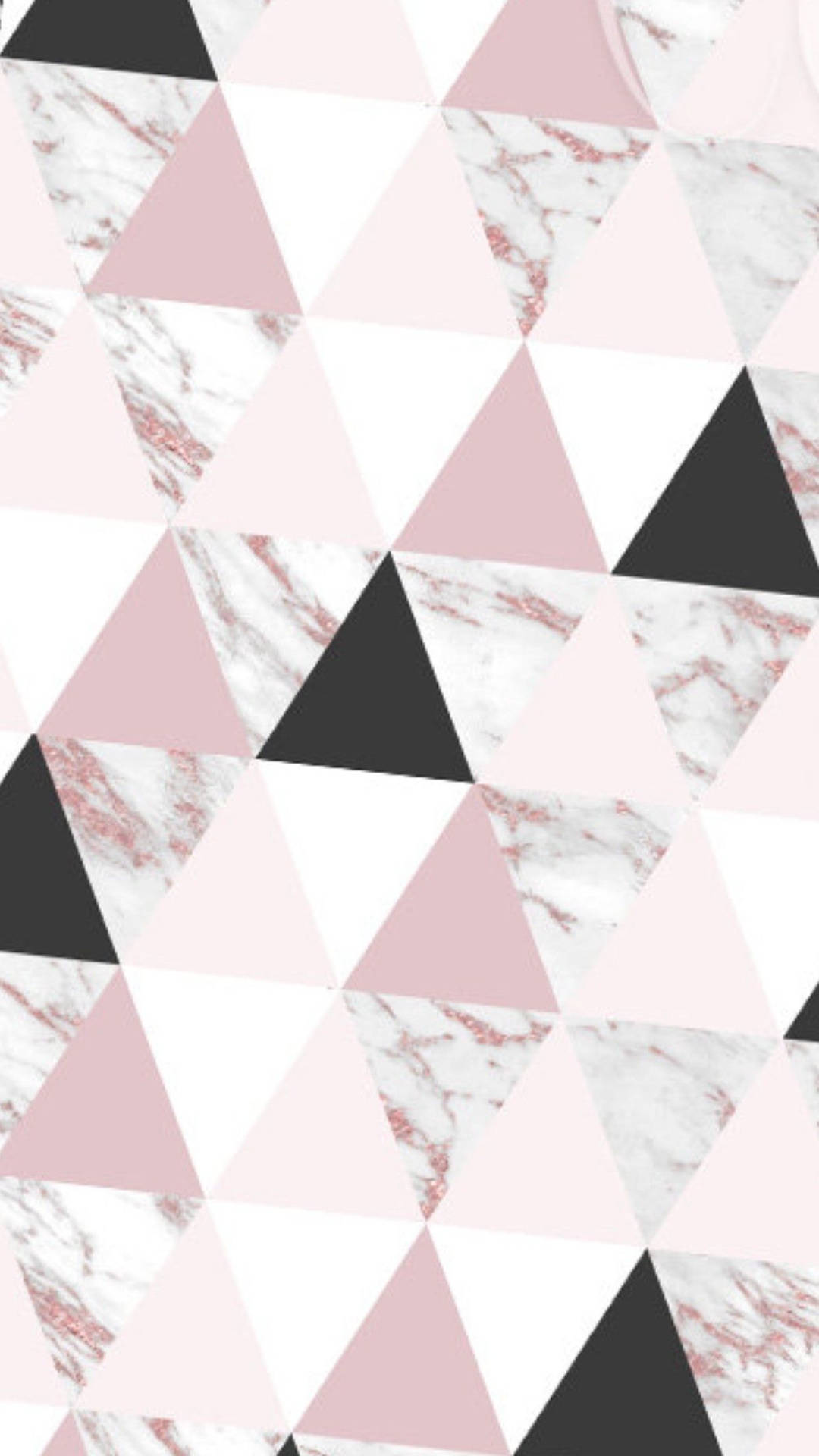 Pink Marble With Black Triangles