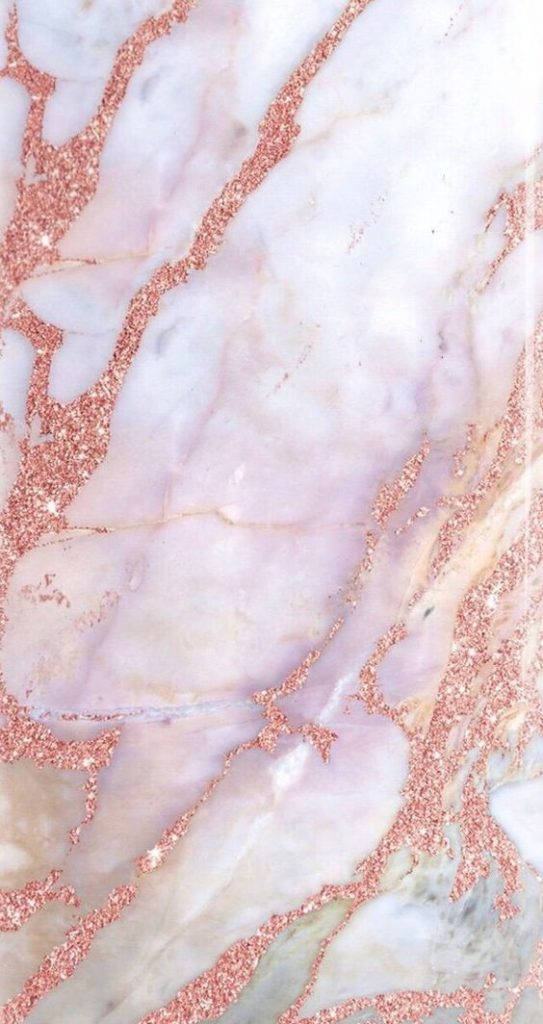 Pink Marble With Rose Gold Glitters Background