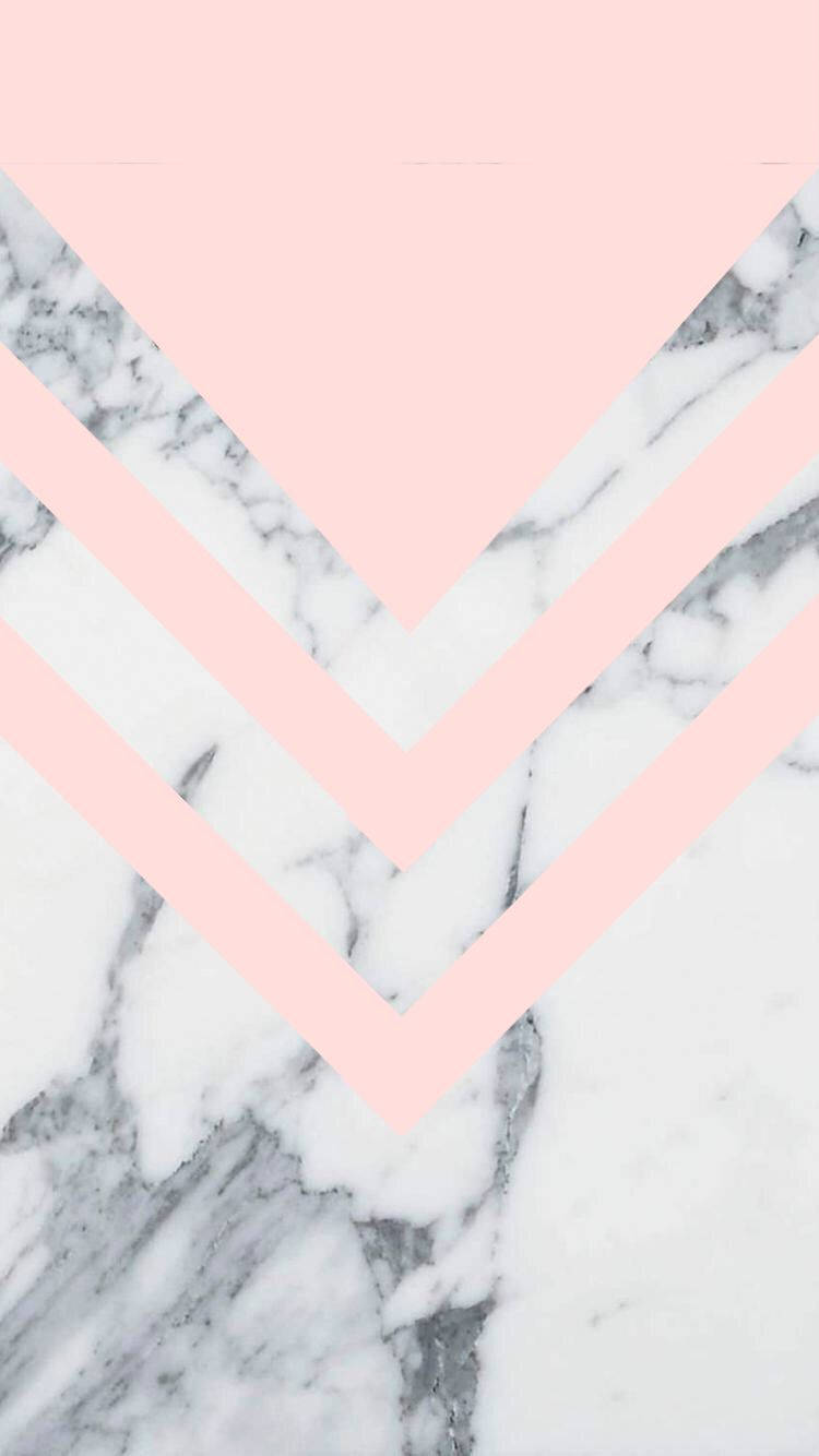 Pink Marble With Triangles Background