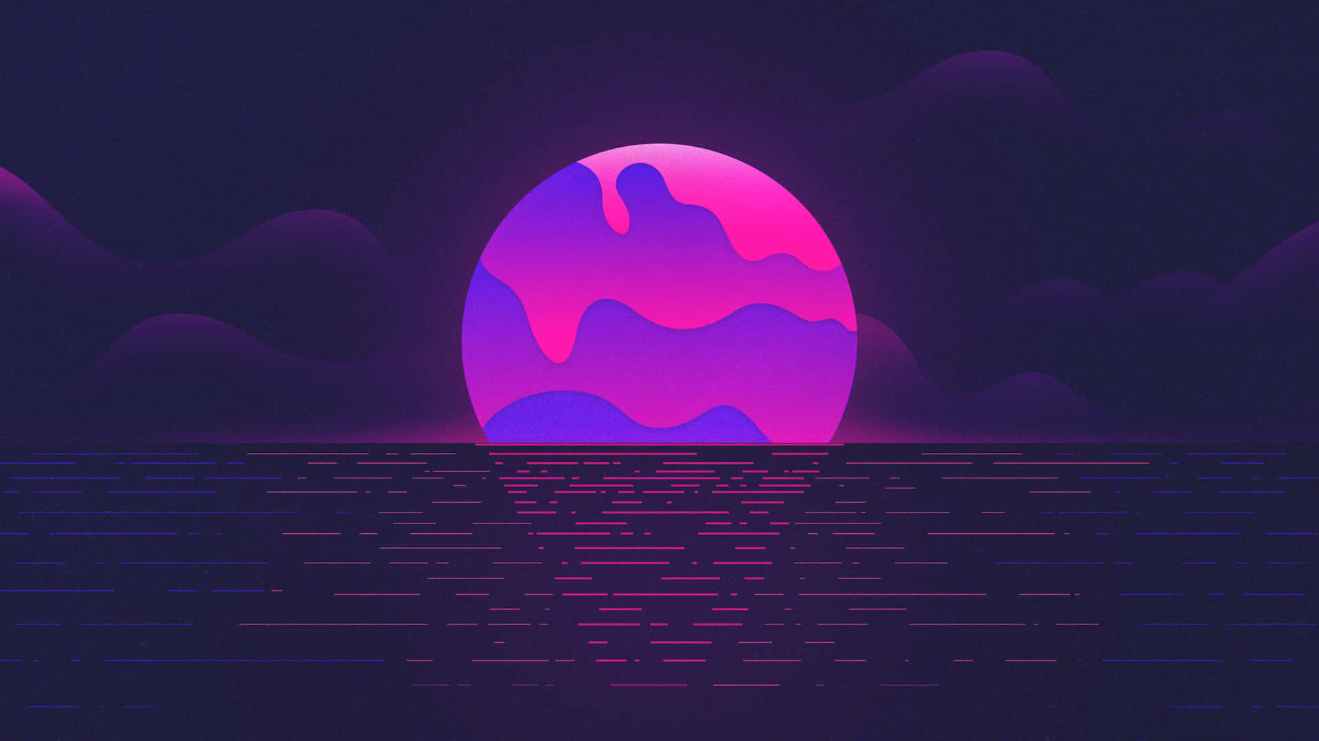 Pink Moon Melting Setting Background