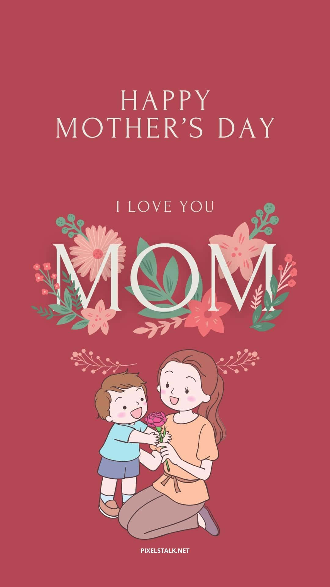 Pink Mother's Day Poster Background