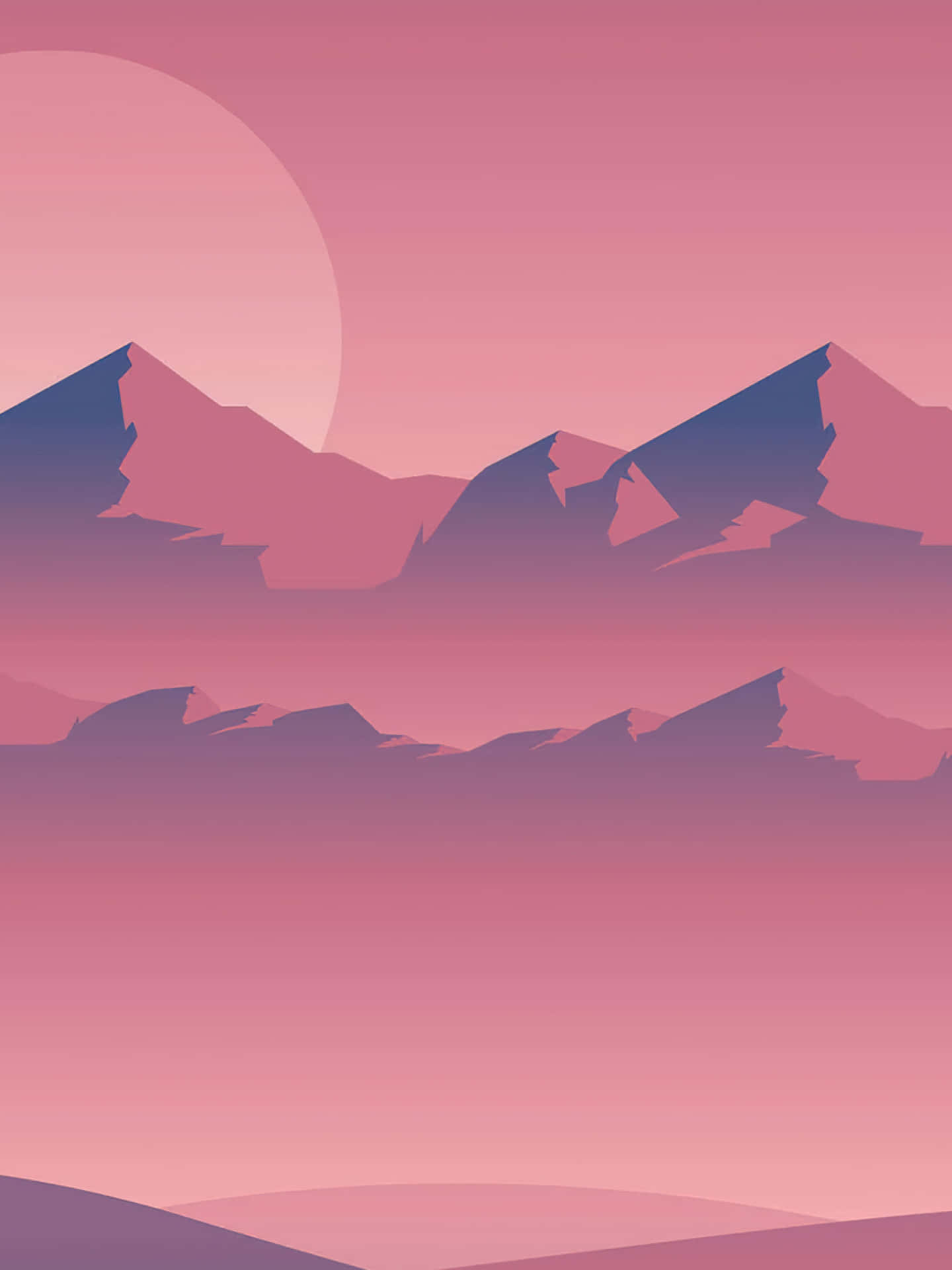 Pink Mountain Aesthetic Background