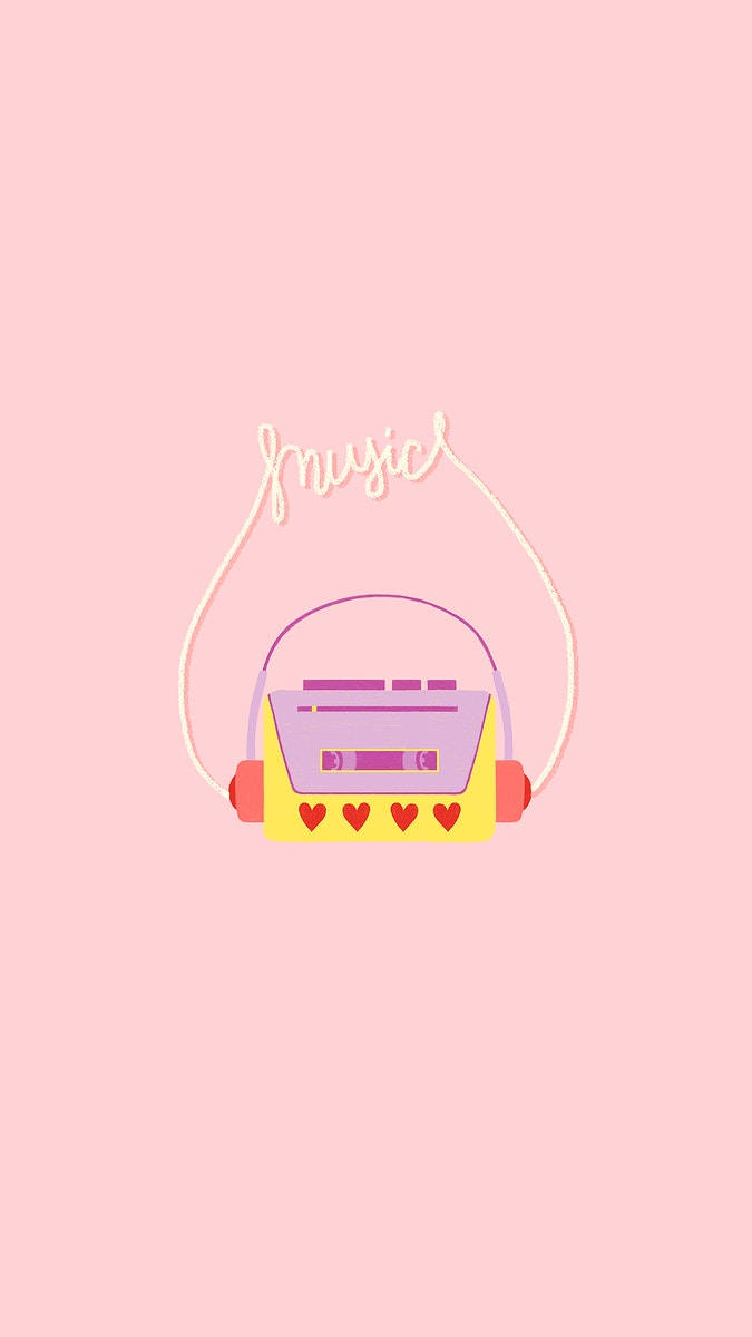 Pink Music Aesthetic Background