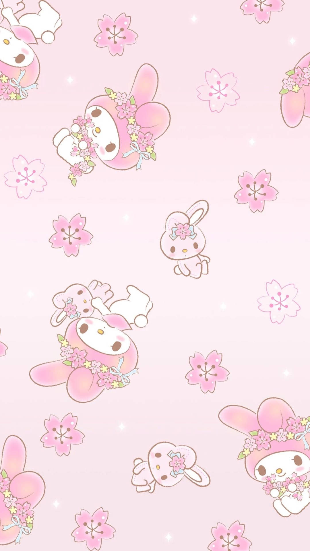 Pink My Melody Pattern Background