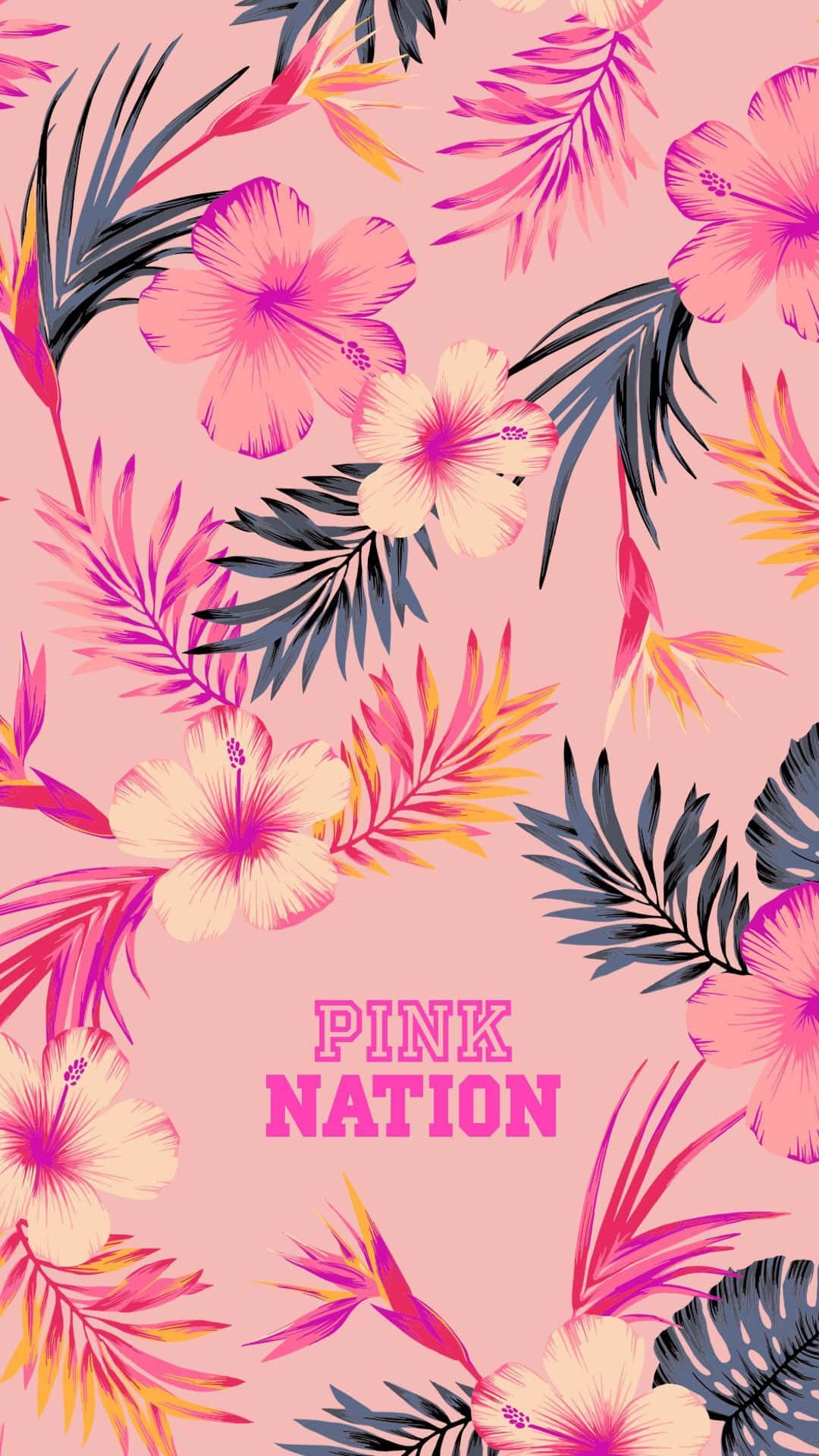 Pink Nation - Tropical Floral Pattern