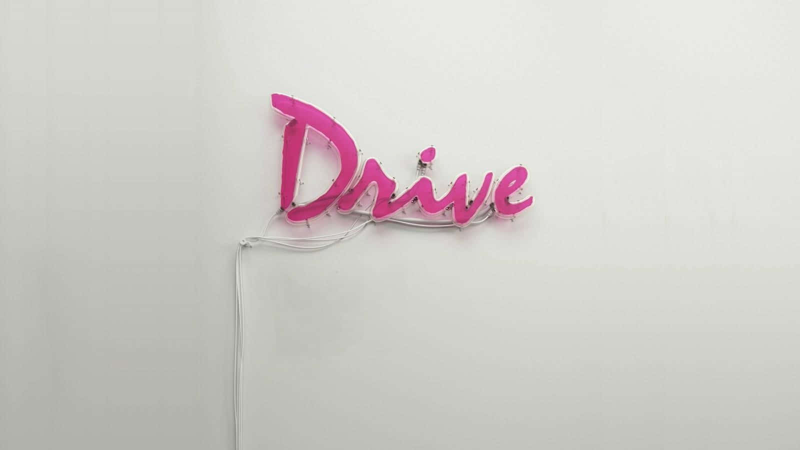 Pink Neon Drive Sign Background