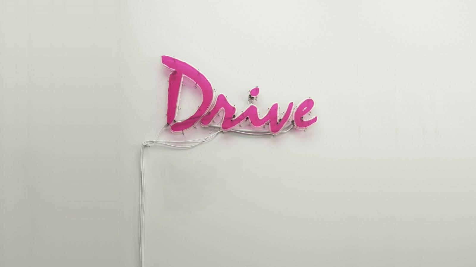 Pink Neon Drive Sign