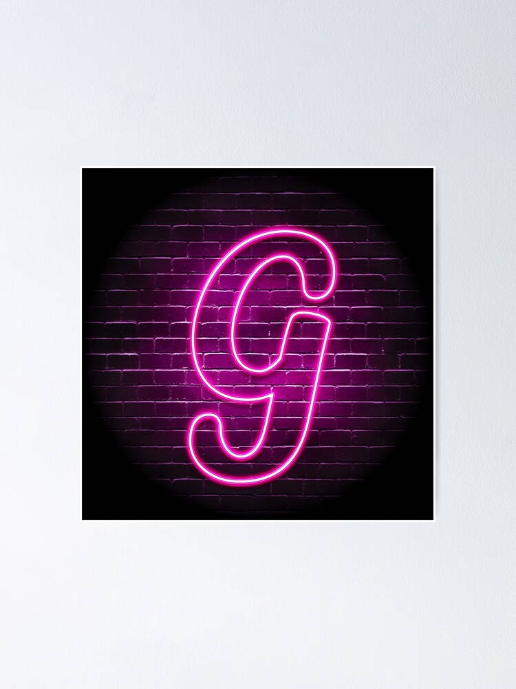 Pink Neon Light Letter G Background