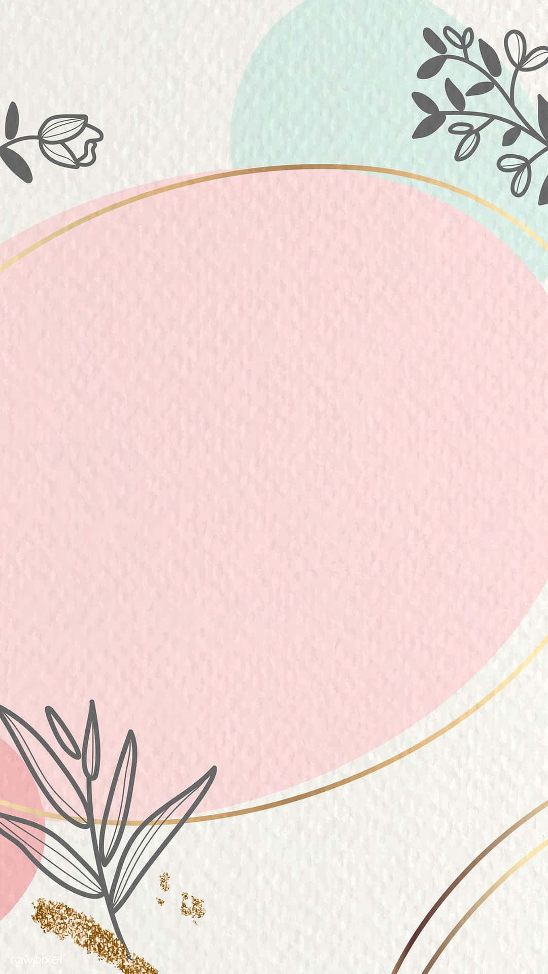 Pink Oblong With Leaves [wallpaper] Background