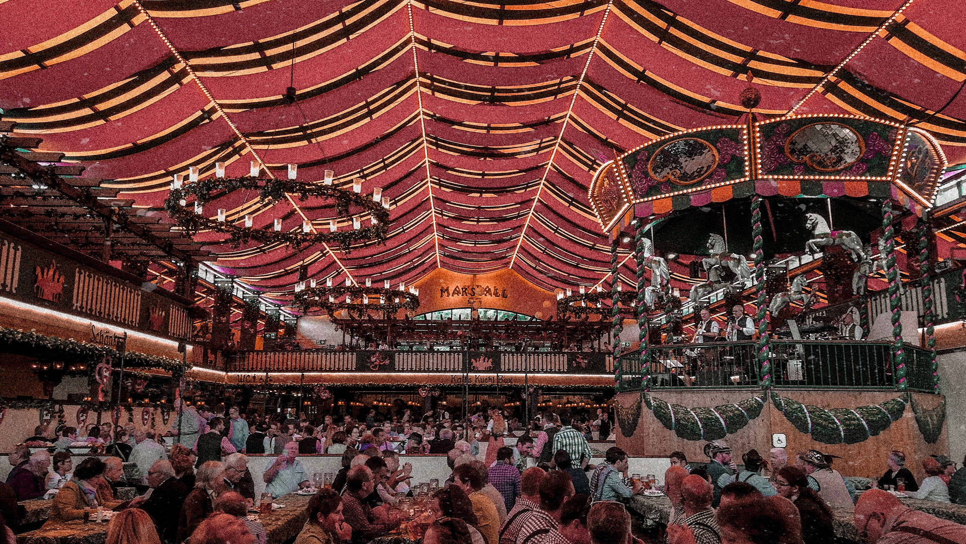 Pink Oktoberfest Beer Tent Background