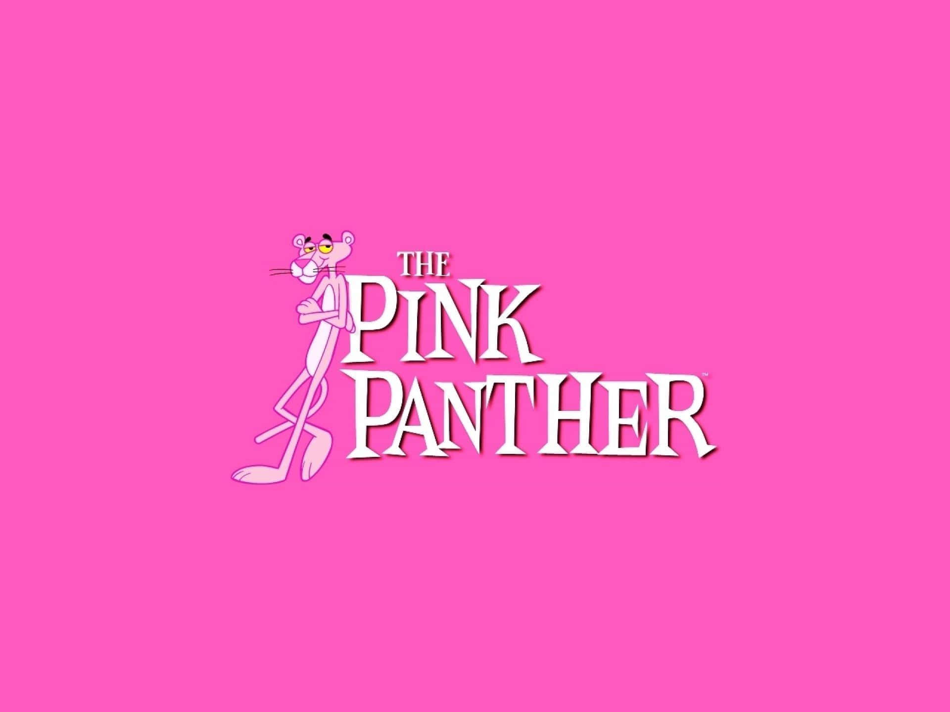 Pink Panther Character Logo Background
