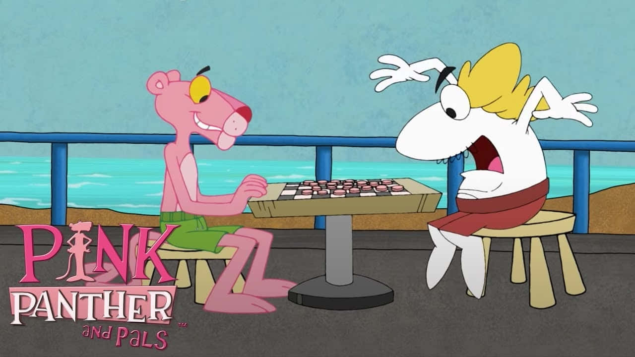 Pink Panther Checkers Game Shock Background