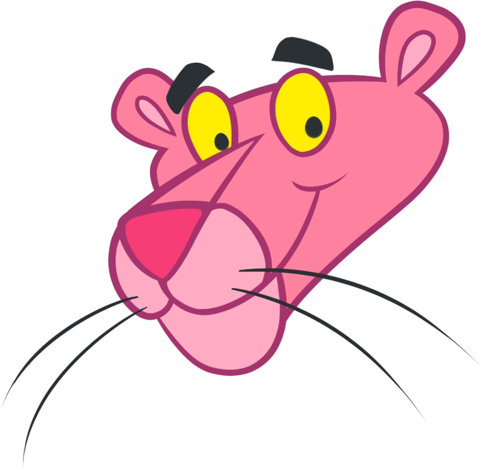 Pink Panther Head Illustration Background